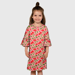 Детское платье 3D Вишня Черешня паттерн - фото 2