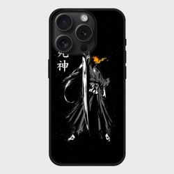 Чехол силиконовый для Apple iPhone 15 Pro матовый Ичиго и звёзды