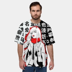 Мужская футболка oversize 3D Zero Two с чупачупсом на Иероглифах Любимый во Франксе - фото 2