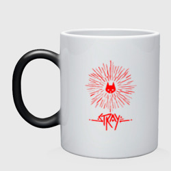 Кружка хамелеон Stray red logo