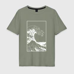 Мужская футболка хлопок Oversize Japan waves Японская волна