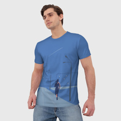 Мужская футболка 3D Пробежка вечерняя - фото 2