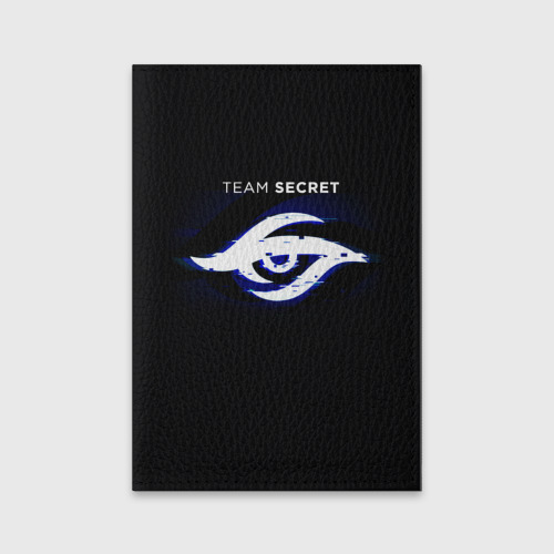 Обложка для паспорта матовая кожа Команда Team Secret, цвет бирюзовый