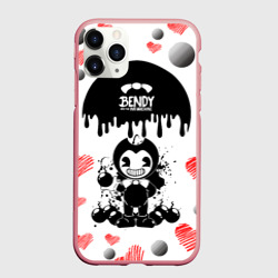 Чехол для iPhone 11 Pro Max матовый Bomb love bendy and the Ink machine