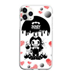Чехол для iPhone 11 Pro Max матовый Bomb love bendy and the Ink machine