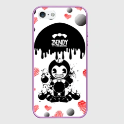 Чехол для iPhone 5/5S матовый Bomb love bendy and the Ink machine