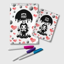 Блокнот Bomb love bendy and the Ink machine