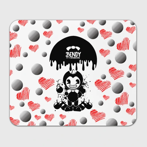 Прямоугольный коврик для мышки Bomb love bendy and the Ink machine