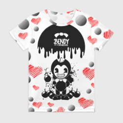 Женская футболка 3D Bomb love bendy and the Ink machine