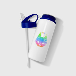 Бутылка для воды с трубочкой Stray gradient - фото 2