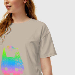 Женская футболка хлопок Oversize Stray gradient - фото 2