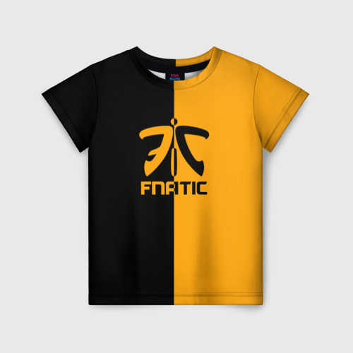 Детская футболка 3D с принтом Команда Fnatic, вид спереди #2