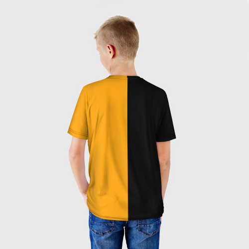 Детская футболка 3D с принтом Команда Fnatic, вид сзади #2