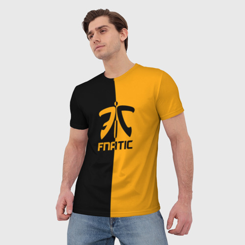 Мужская футболка 3D с принтом Команда Fnatic, фото на моделе #1