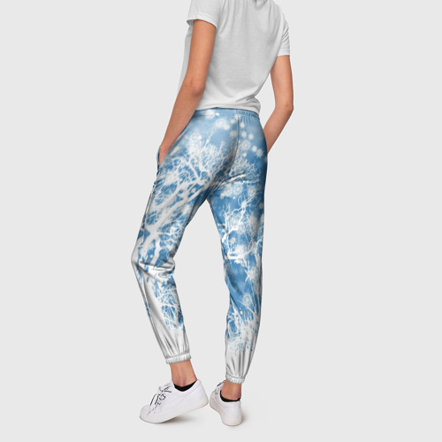 Женские брюки 3D с принтом Коллекция Зимняя сказка Зимний пейзаж W-1, вид сзади #2