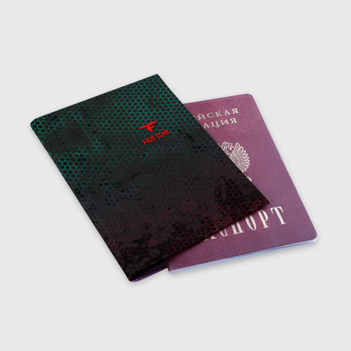 Обложка для паспорта матовая кожа FaZe Clan, цвет фиолетовый - фото 3
