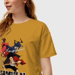 Женская футболка хлопок Oversize Samurai champloо - фото 2