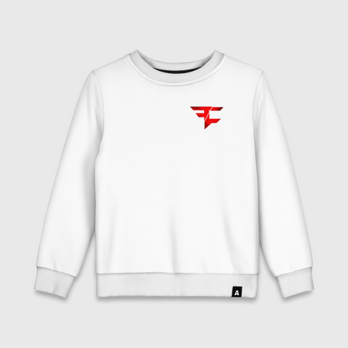 Детский свитшот хлопок Лого FaZe Clan, цвет белый