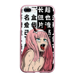 Чехол для iPhone 7Plus/8 Plus матовый Ahegao Zero Two Зеро ту ахегао