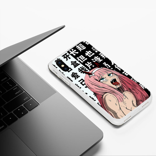 Чехол для iPhone XS Max матовый Ahegao Zero Two Зеро ту ахегао - фото 5