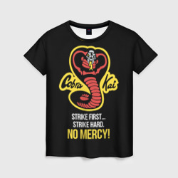 Женская футболка 3D Cobra Kai - no mercy