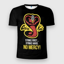 Мужская футболка 3D Slim Cobra Kai - no mercy