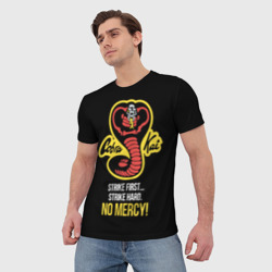 Мужская футболка 3D Cobra Kai - no mercy - фото 2