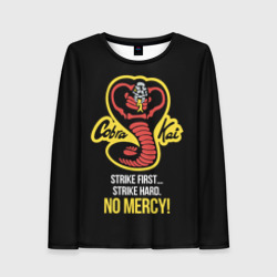 Женский лонгслив 3D Cobra Kai - no mercy