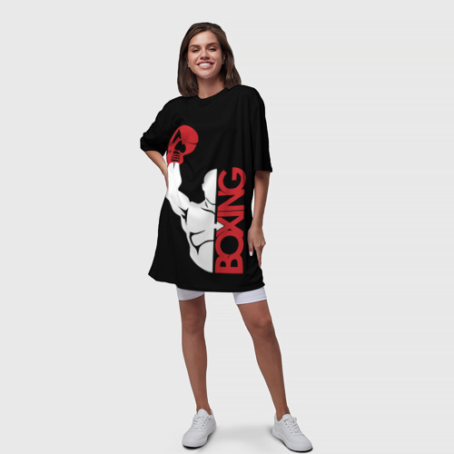Платье-футболка 3D Бокс Boxing, цвет 3D печать - фото 5