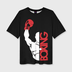 Женская футболка oversize 3D Бокс Boxing