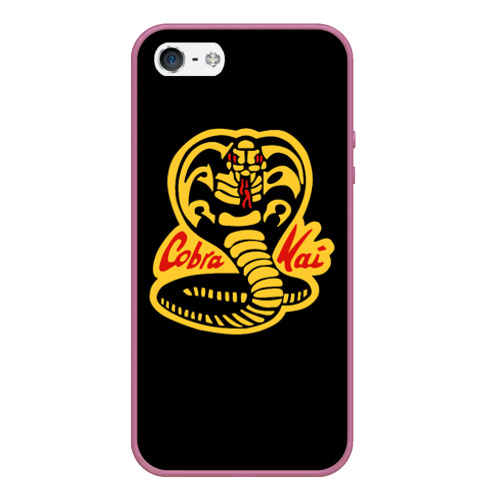 Чехол для iPhone 5/5S матовый с принтом Cobra Kai - эмблема, вид спереди №1