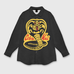 Женская рубашка oversize 3D Cobra Kai - эмблема