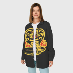 Женская рубашка oversize 3D Cobra Kai - эмблема - фото 2