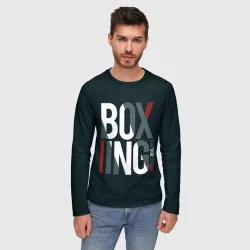 Мужской лонгслив 3D Бокс - Boxing - фото 2