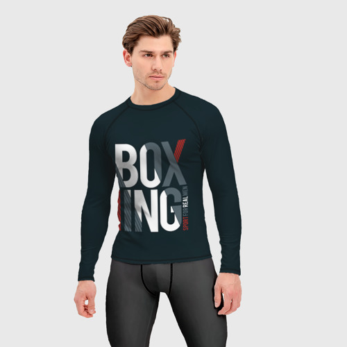 Мужской рашгард 3D Бокс - Boxing, цвет 3D печать - фото 3