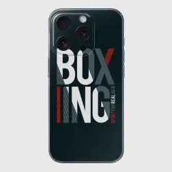 Чехол для iPhone 15 Pro силиконовый с защитой камеры Бокс - Boxing