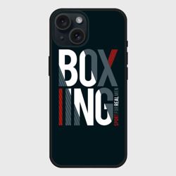 Чехол силиконовый для Apple iPhone 15 матовый Бокс - Boxing