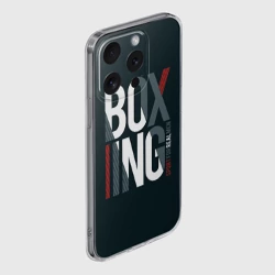 Чехол для iPhone 15 Pro силиконовый с защитой камеры Бокс - Boxing - фото 2