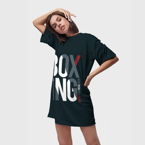 Платье-футболка 3D Бокс - Boxing, цвет 3D печать - фото 3