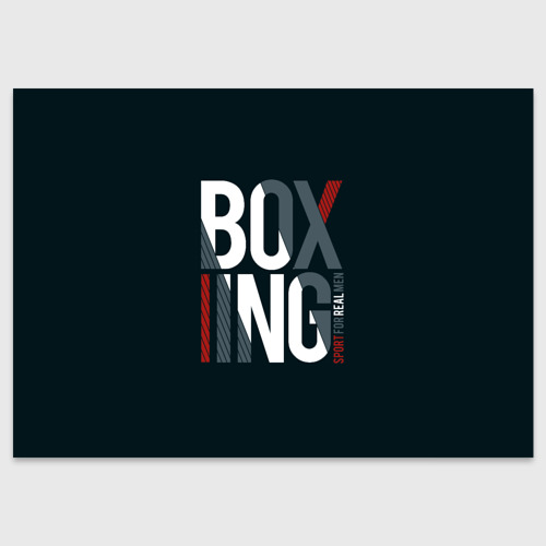 Поздравительная открытка Бокс - Boxing, цвет белый