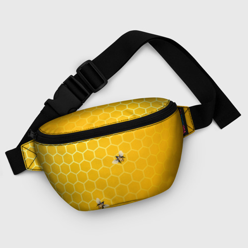 Поясная сумка 3D с принтом Любишь мед, люби и пчелок, фото #5