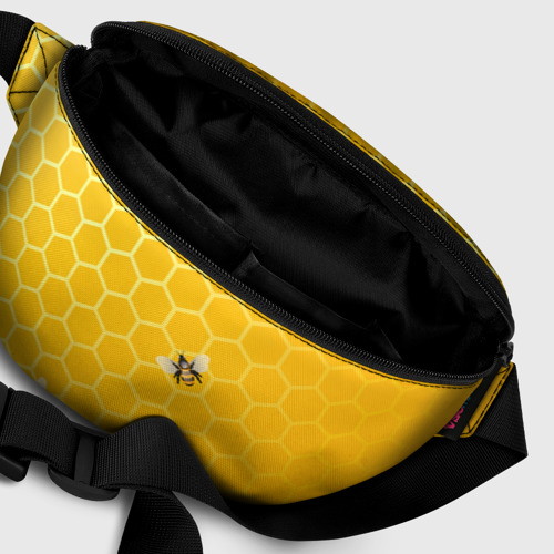 Поясная сумка 3D с принтом Любишь мед, люби и пчелок, фото #6