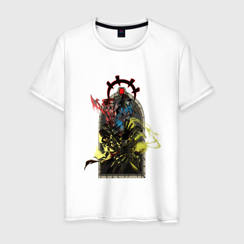 Мужская футболка из хлопка с принтом Party for dungeon, вид спереди №1