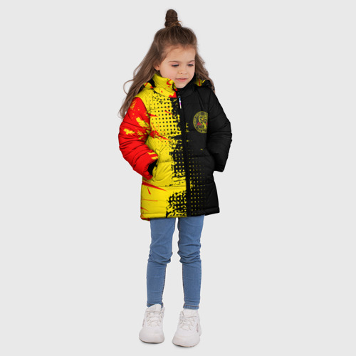Зимняя куртка для девочек 3D с принтом Кобра Кай Cobra Kai, вид сбоку #3