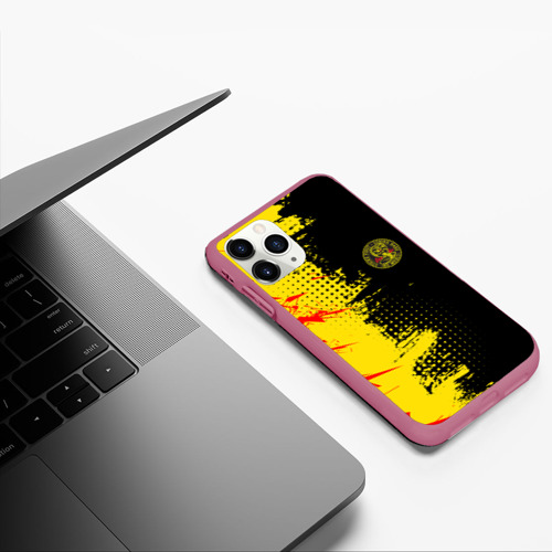 Чехол для iPhone 11 Pro матовый Кобра Кай Cobra Kai, цвет малиновый - фото 5