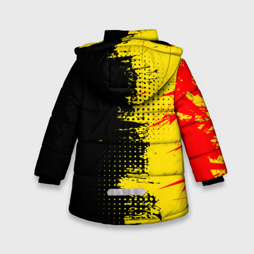 Зимняя куртка для девочек 3D с принтом Кобра Кай Cobra Kai, вид сзади #1