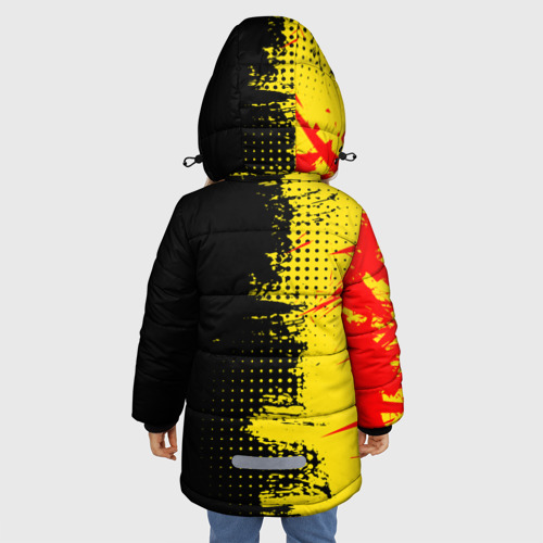 Зимняя куртка для девочек 3D с принтом Кобра Кай Cobra Kai, вид сзади #2