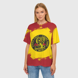 Женская футболка oversize 3D Cobra Kai Big Logo - фото 2