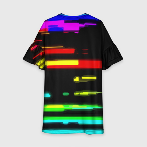 Детское платье 3D Color fashion glitch, цвет 3D печать - фото 2