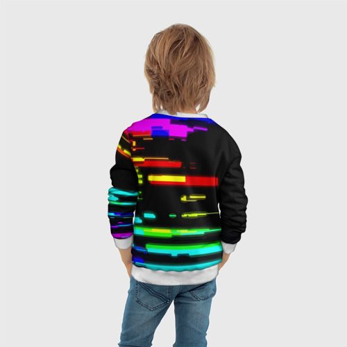 Детский свитшот 3D Color fashion glitch, цвет 3D печать - фото 6